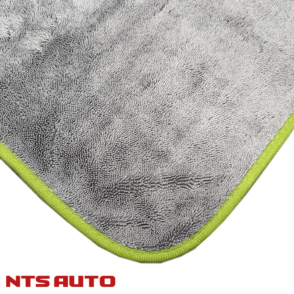 Полотенце из микрофибры для авто 50Х60см ЗЕЛЕНО-СЕРОЕ