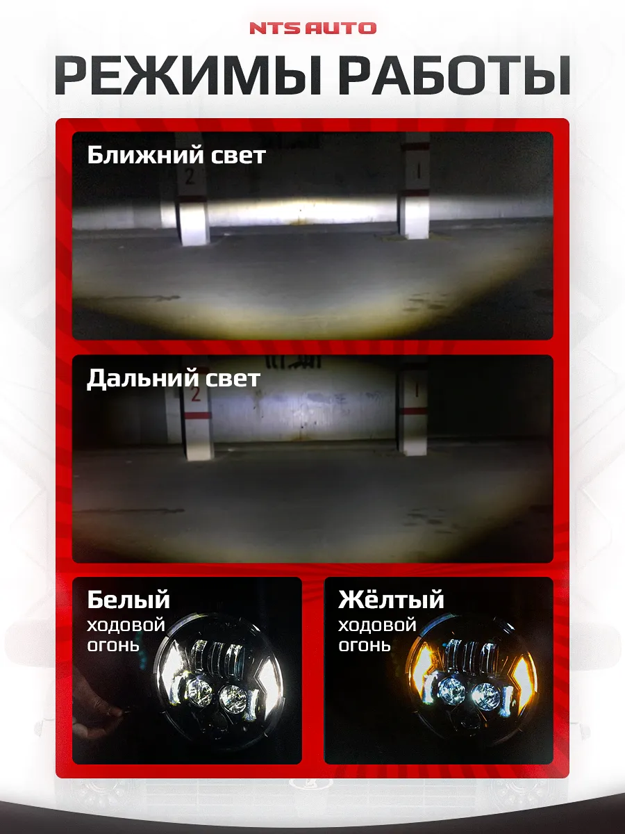 Фара диодная 7' круглая DH-C319